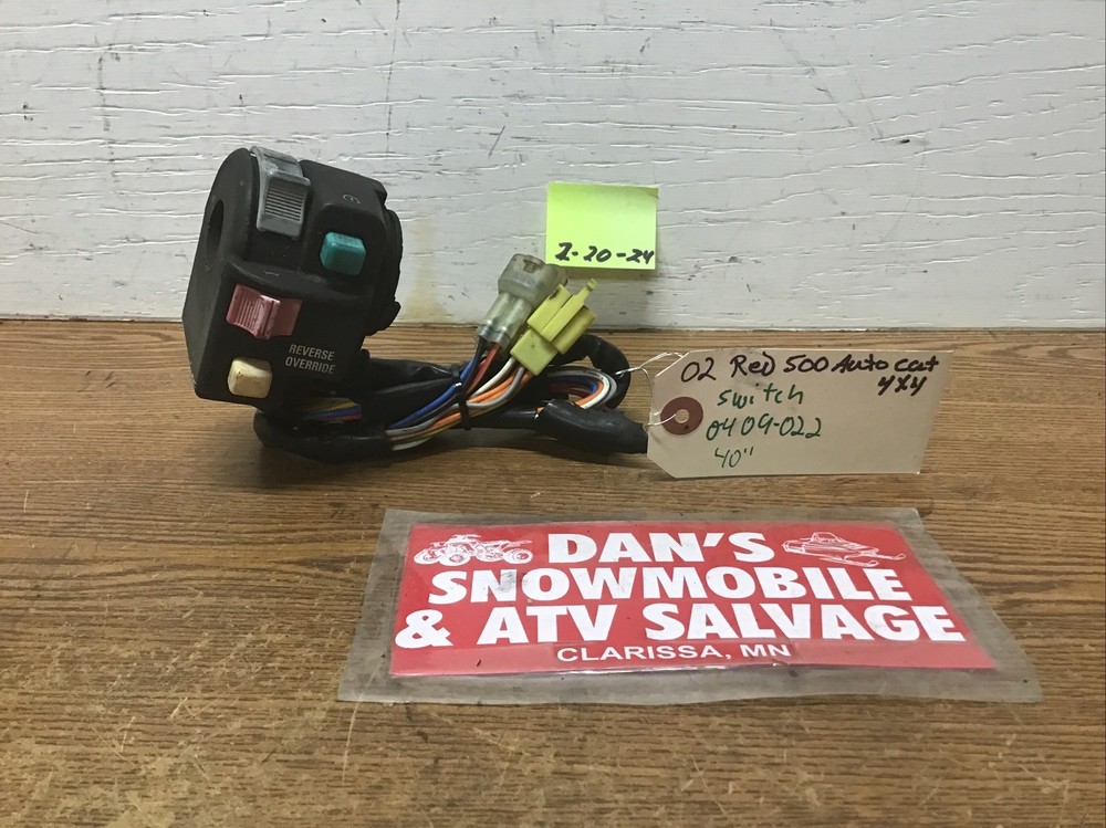 Switch Hand Light Engine Controls # 0409-022 Arctic Cat 2002 Red 500 Auto 4x4