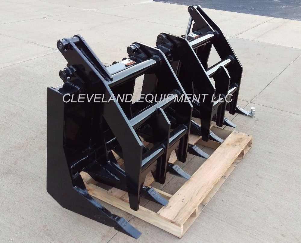 NEW 72" SEVERE-DUTY VERTICAL ROOT GRAPPLE RAKE ATTACHMENT for Skid-Steer Loader