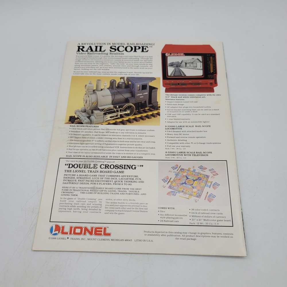 1988 Large Scale & Accessories Lionel Catalog