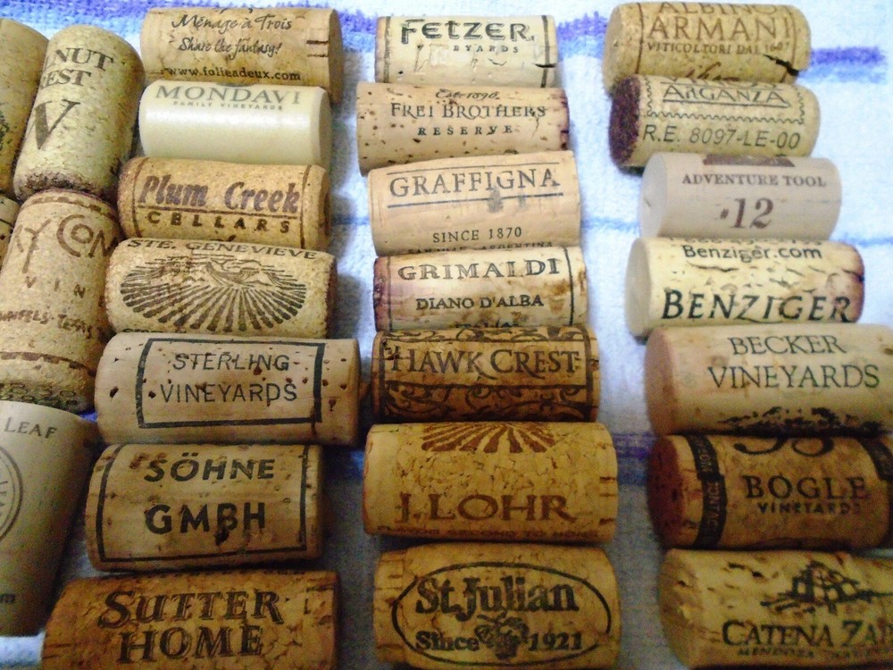 150 Wine Corks for Crafts, 72 different brands