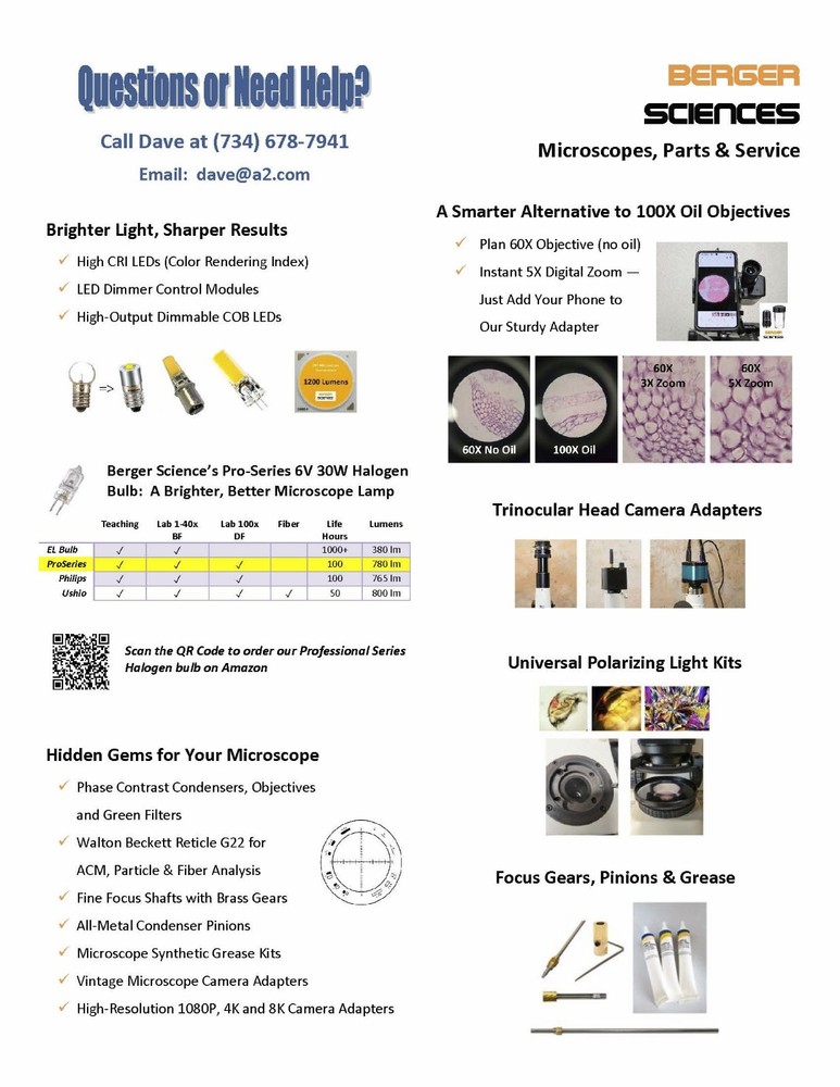 Nikon Microscope T Trinocular Head Replacement Pull Shaft with Brass Knob