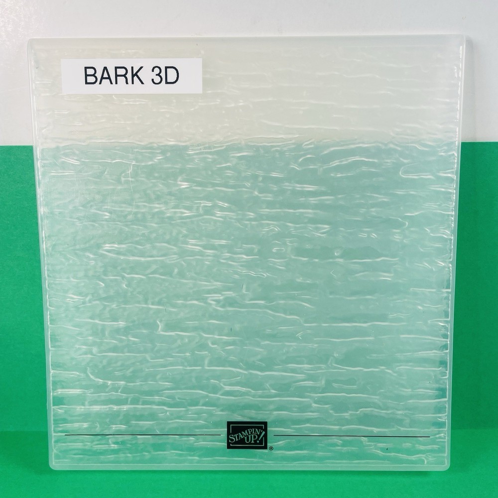 Stampin Up! BARK 3D EMBOSSING folder Tree Natural Texture RETIRED