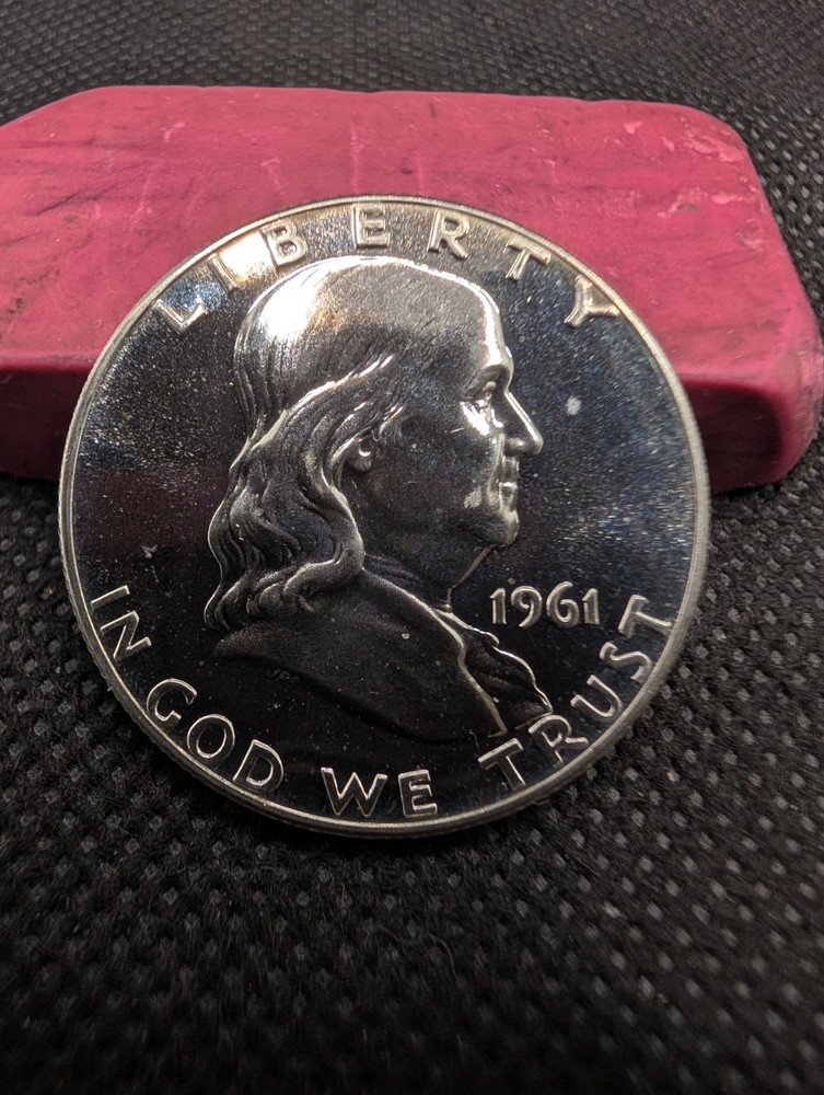 1961 Proof Franklin Half Dollar 90% Silver Ships Free