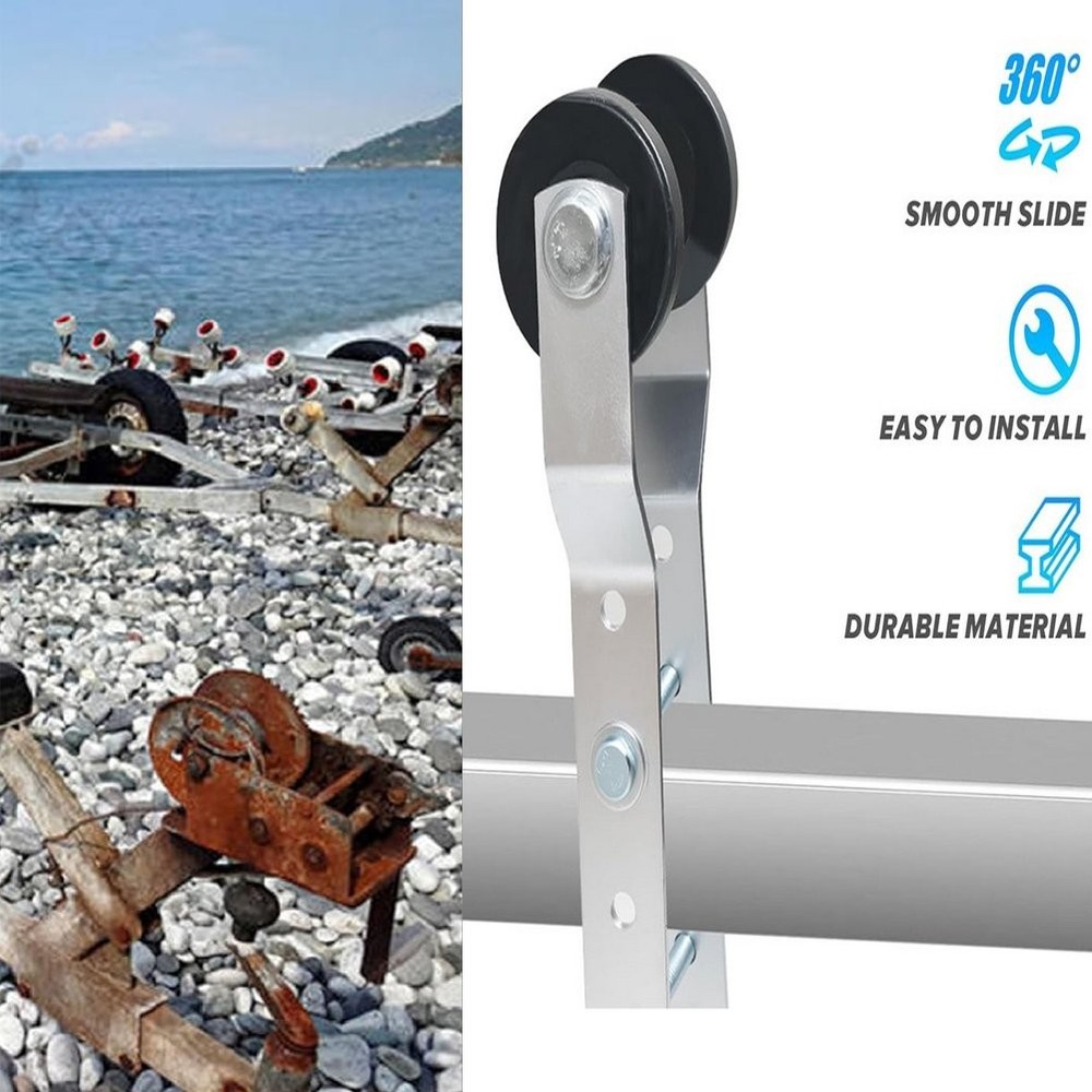 4" Adjustable Keel Roller with Panel Bracket Assembly for 2" Tongue Heavy Duty