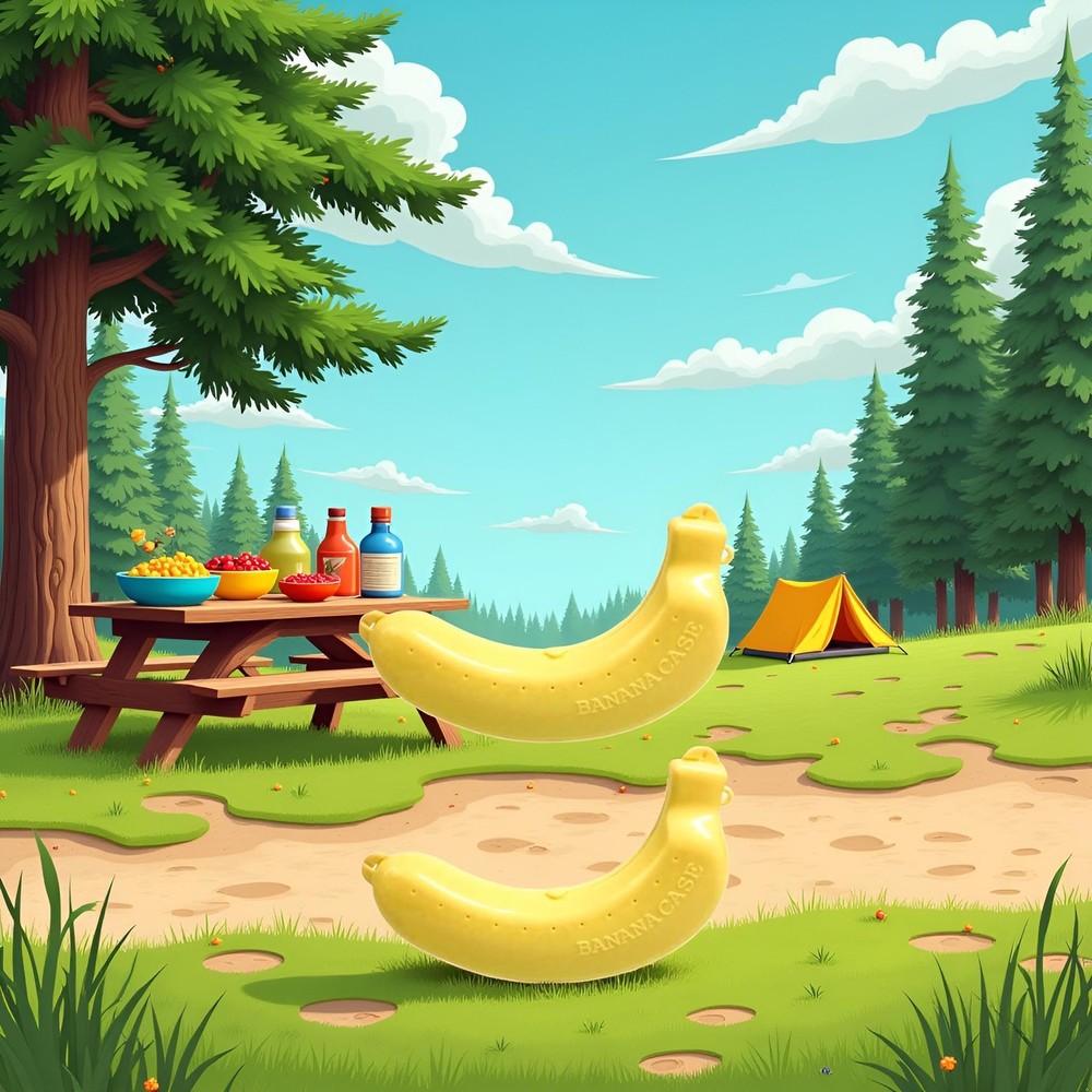 2Pcs Banana Case, Cute Protector Storage Box, Standard, Yellow