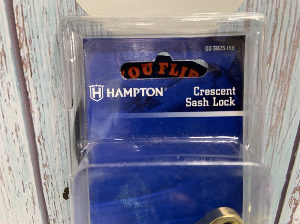 Crescent Sash Lock Bright Brass Security Hardware double hung window