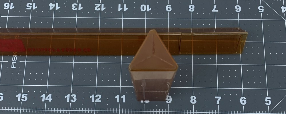 Vintage K&E Keuffel & Esser triangular Rulers Engineers Case Protector