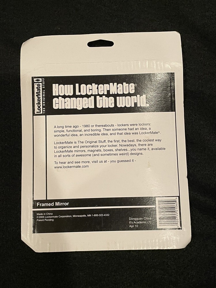 LockerMate Magnetic Framed Mirror - Pink Frame - New in Package