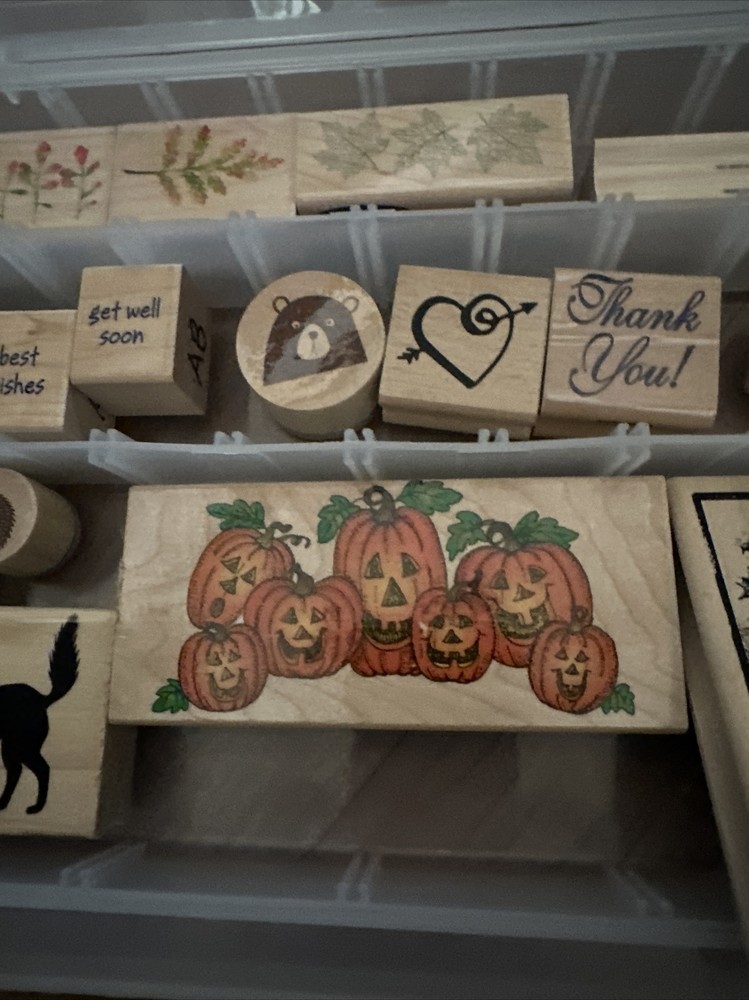 Craft Kit with 19 Different Wood Ink Blocks