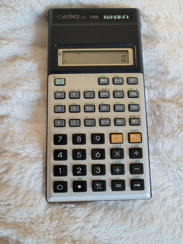 Vintage Casio FX-100 Super FX Scientific Calculator Hand Held Pocket
