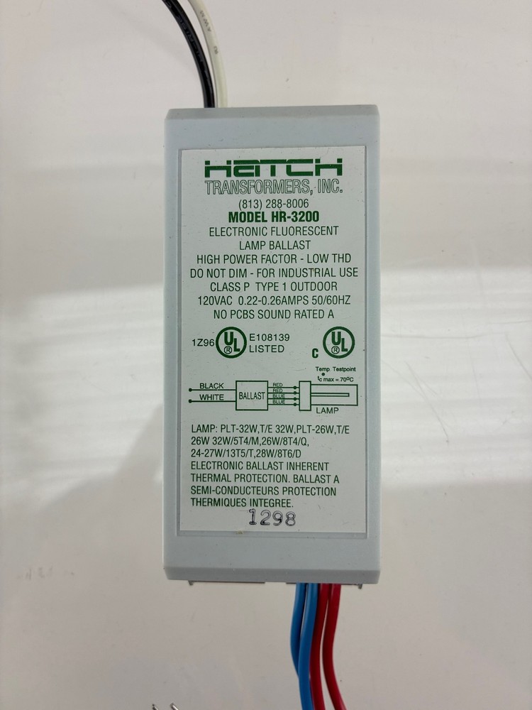 REPLACMENT FOR HATCH HR-3200 BALLASTS