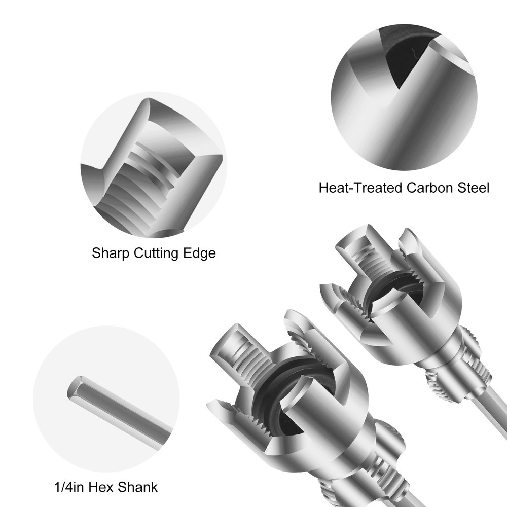 2pcs Integrated Internal & External Pipe Threading Tool PVC Pipe Threader Kit