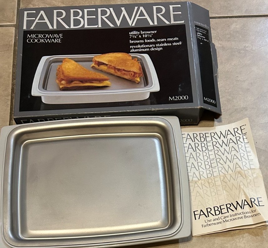 Farberware Microwave Oven Utility Browner In Original Box Great Shape & Clean