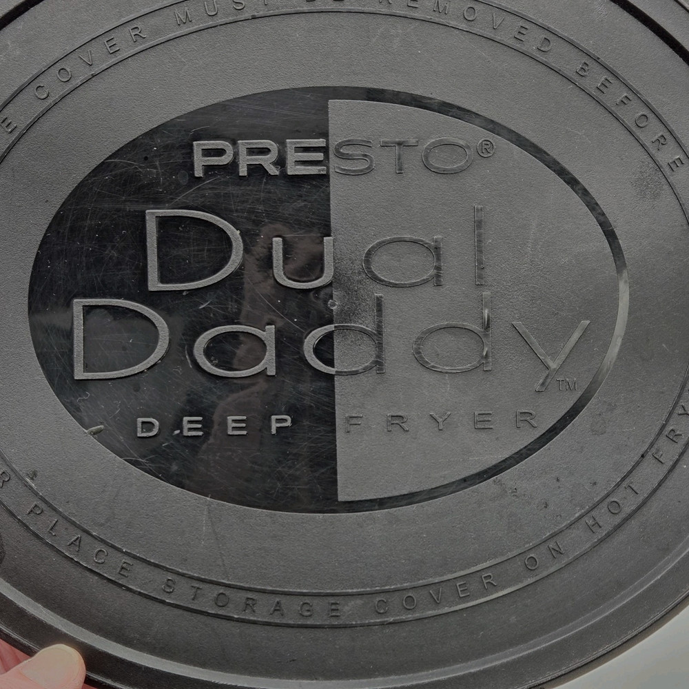 Presto Replacement Lid Storage Cover for DualDaddy Deep Fryer Model Plastic Oval
