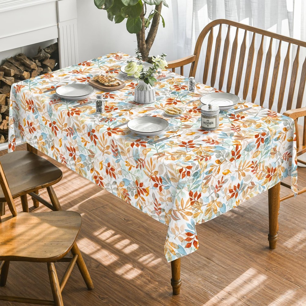 Horaldaily Fall Tablecloth 60x104 Inch 60" x 104" (Rectangular), Orange