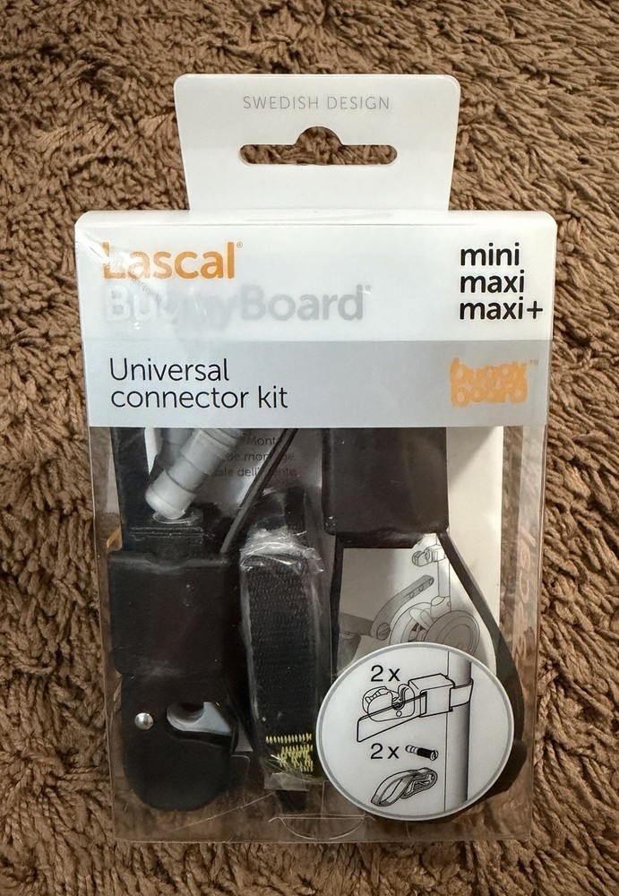 NEW Lascal BuggyBoard Universal Connector Kit Stroller Attachment Easy Install