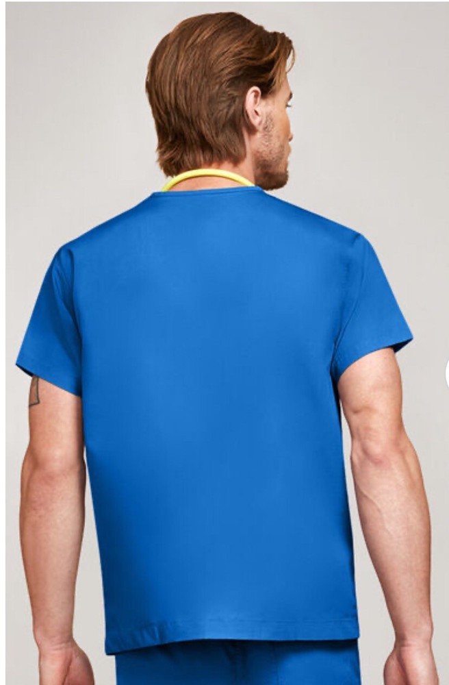 Allheart Mens Scrubs Basics Size Medium Blue Top