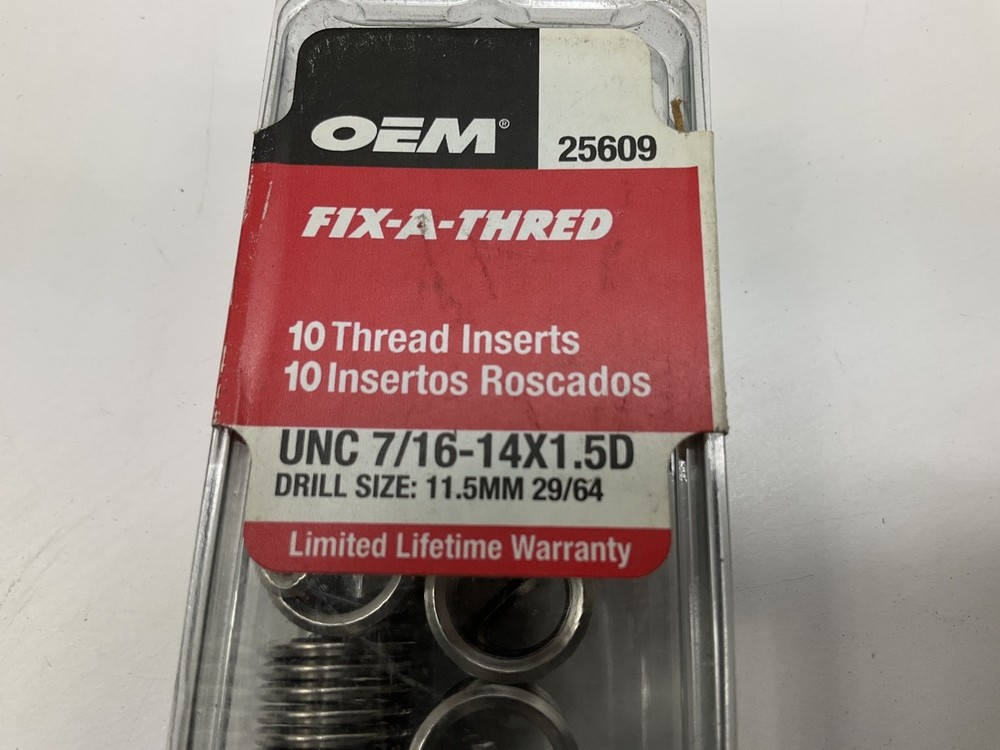 OEM TOOLS 25609 7/16" Fix-A-Thread Repair Kit - 50 Thread Inserts