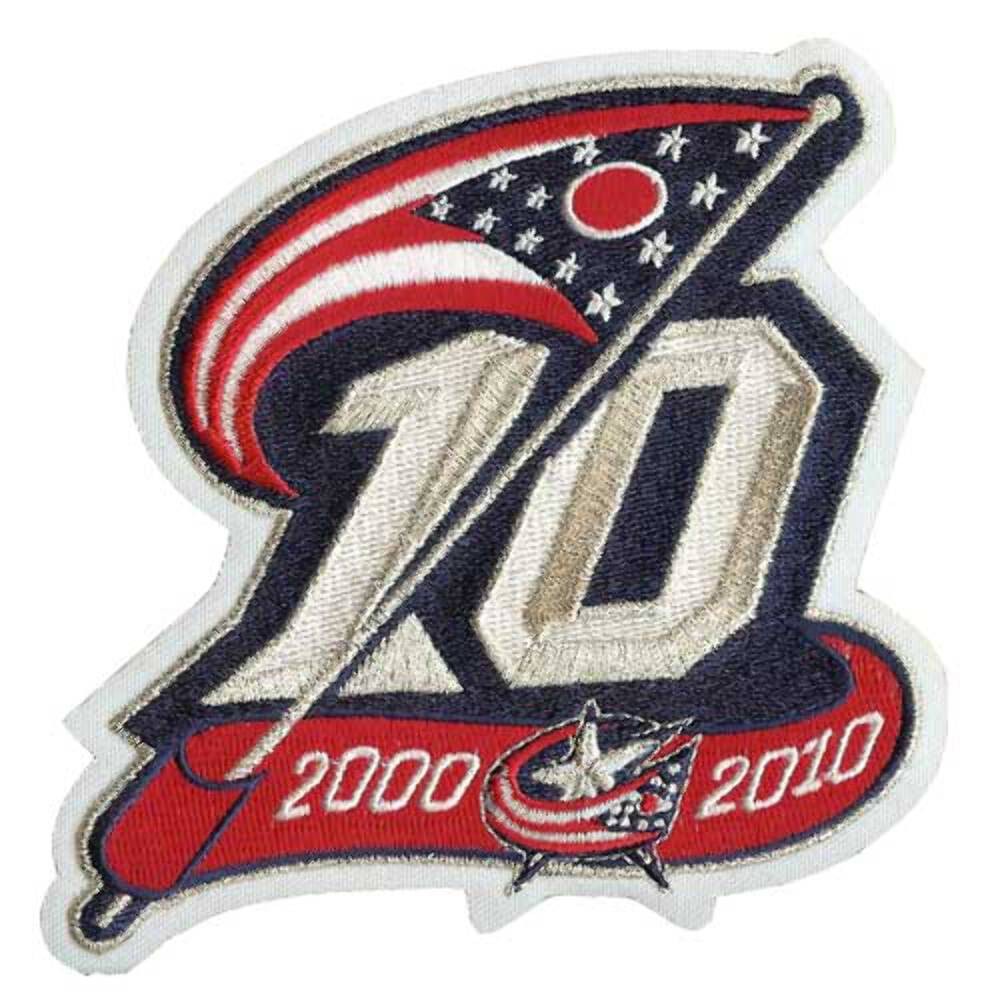 Columbus Blue Jackets 10th Anniversary Jersey Patch (2010-11)