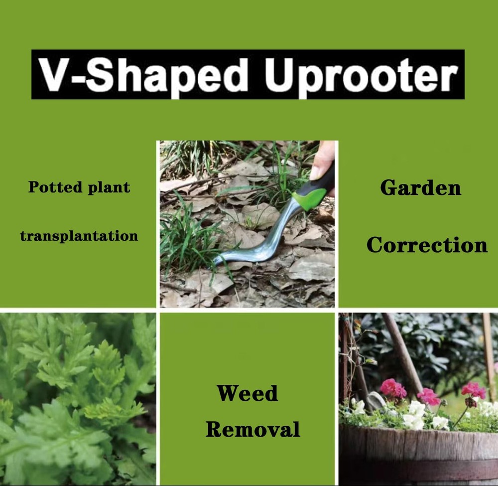 2025 Hand Weeder Tool, Rubber Handle Manual Weeder Puller Tool, Uprooting Wee...