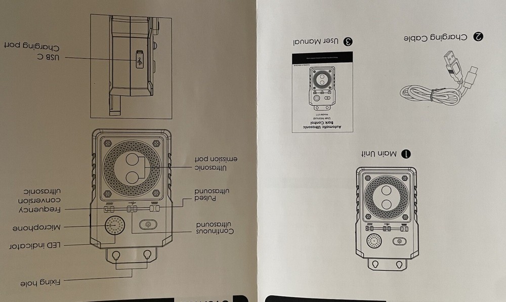 Ultrasonic Bark Control Unit
