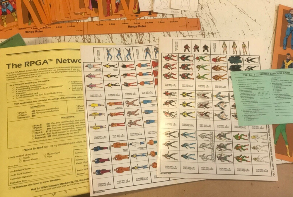 MARVEL SUPER HEROES ADVANCED SET TRS 1986 ROMPER GAME