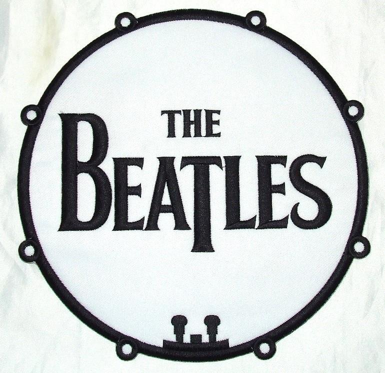 The Beatles Drum Logo Shaped Large Back Patch Rock