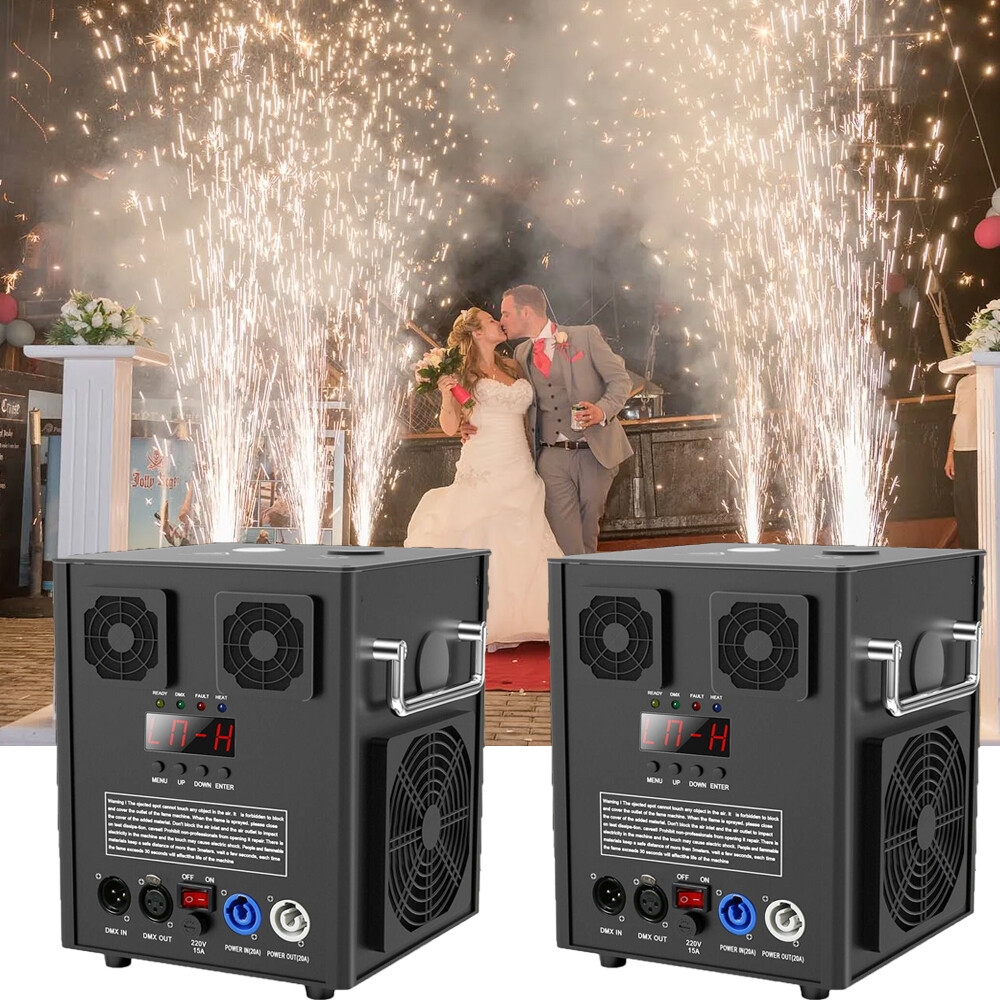 4x 700W Cold Spark Machine Firework Stage Effect Machine DJ Wedding &Flight Case
