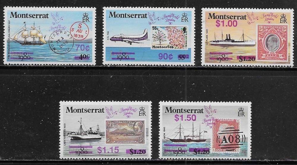 Montserrat Scott #'s 736 - 740 MNH