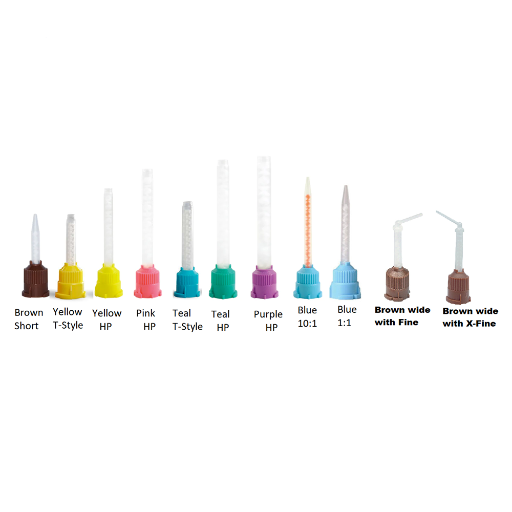 Silicone Rubber Dental Impression Mixing Tips Temporary Crowns Material Mix