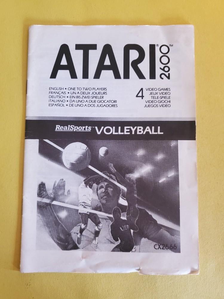 Volleyball MANUAL Instructions Only (Atari 2600)