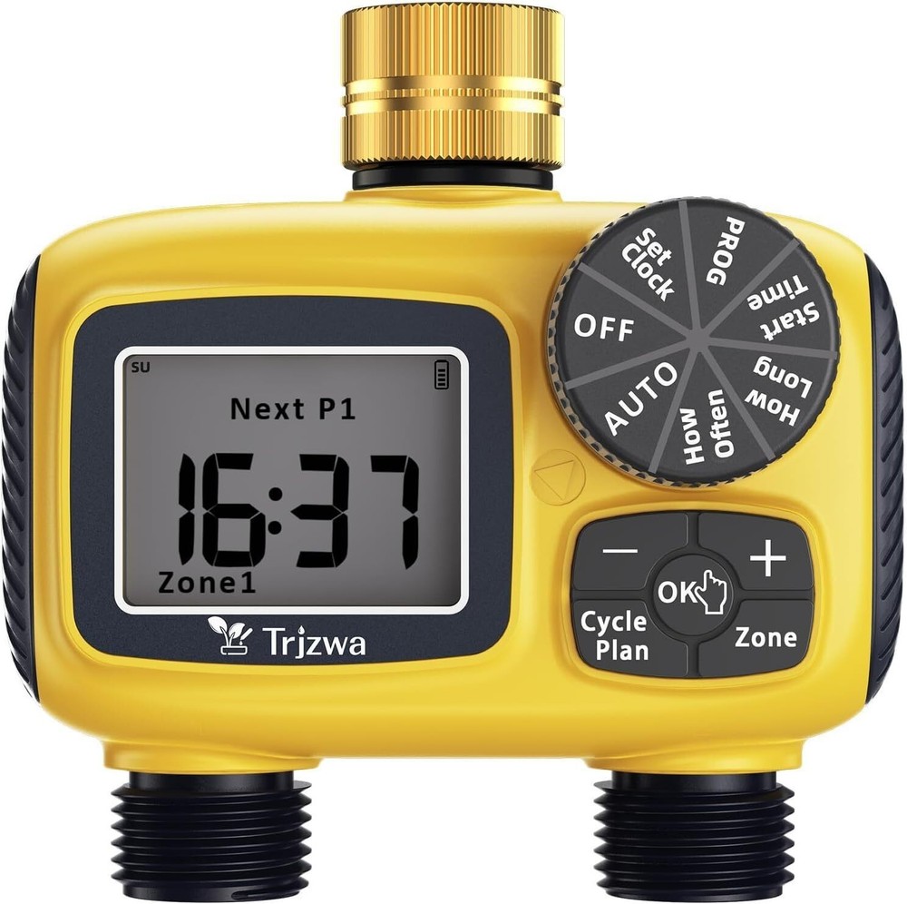 Water Hose Sprinkler Timer Programmable 2 Zone Garden Drip Irrigation Timer New