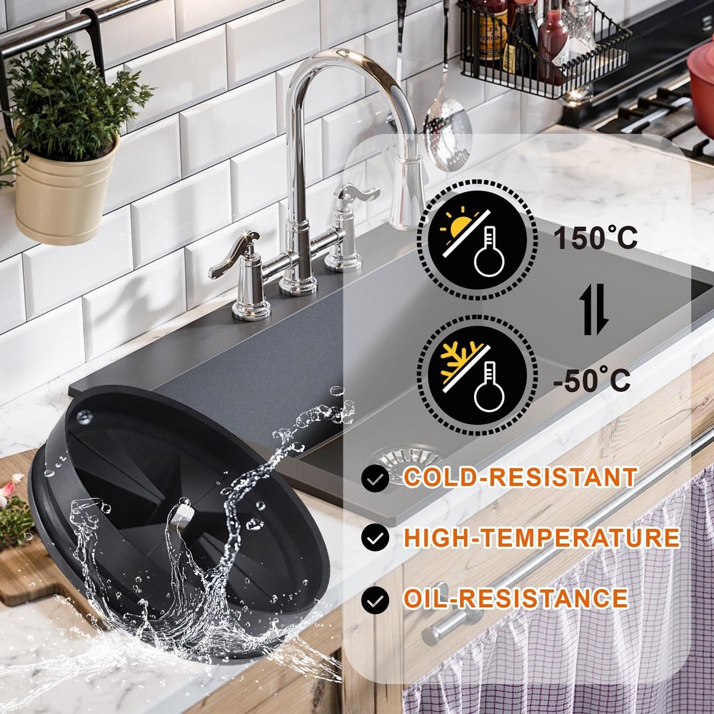 Garbage Disposal Splash Guards 3 3/8"Kitchen Sink QCB-AM Stopper