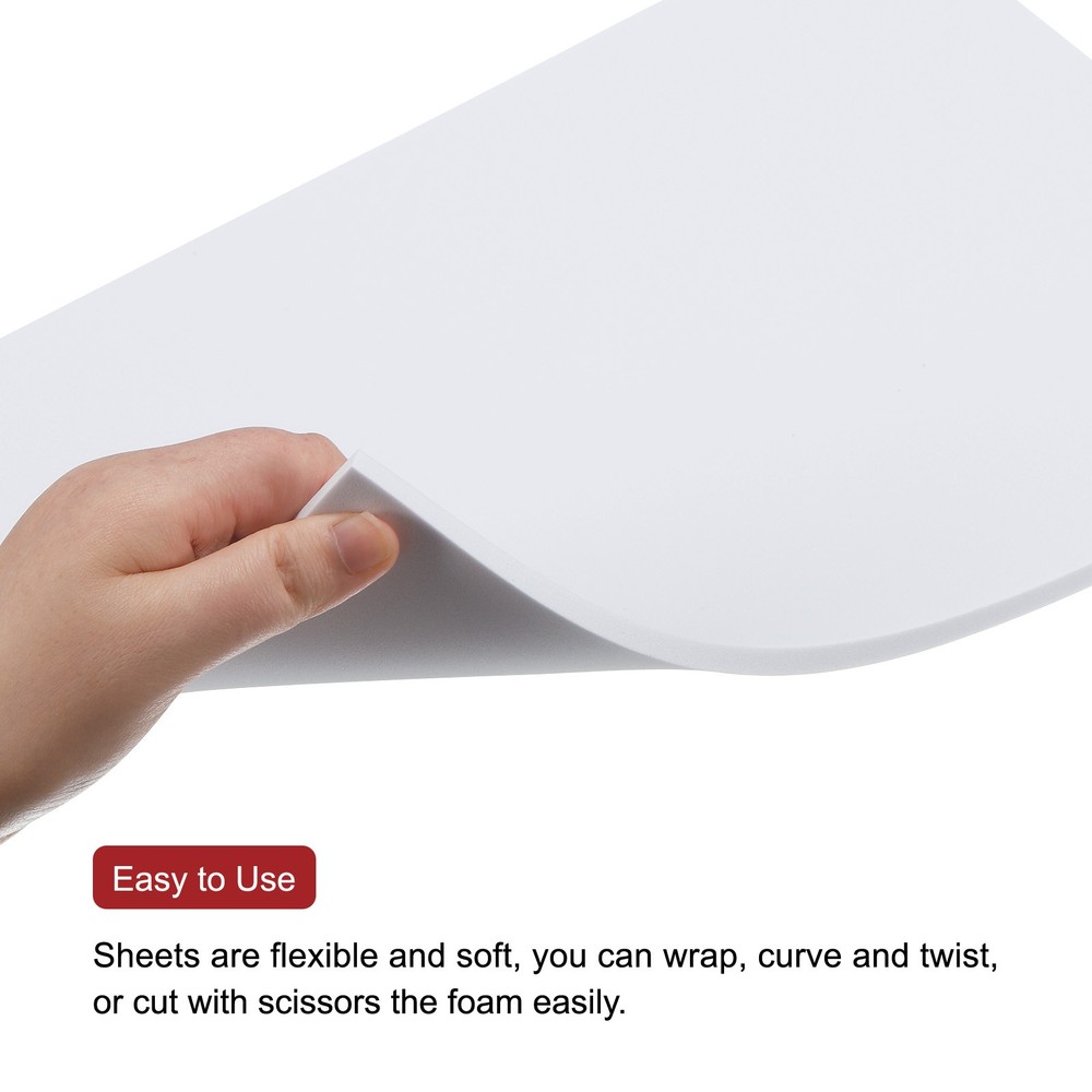 10Pcs 12"x9" 6mm Thick EVA Foam Sheets DIY White
