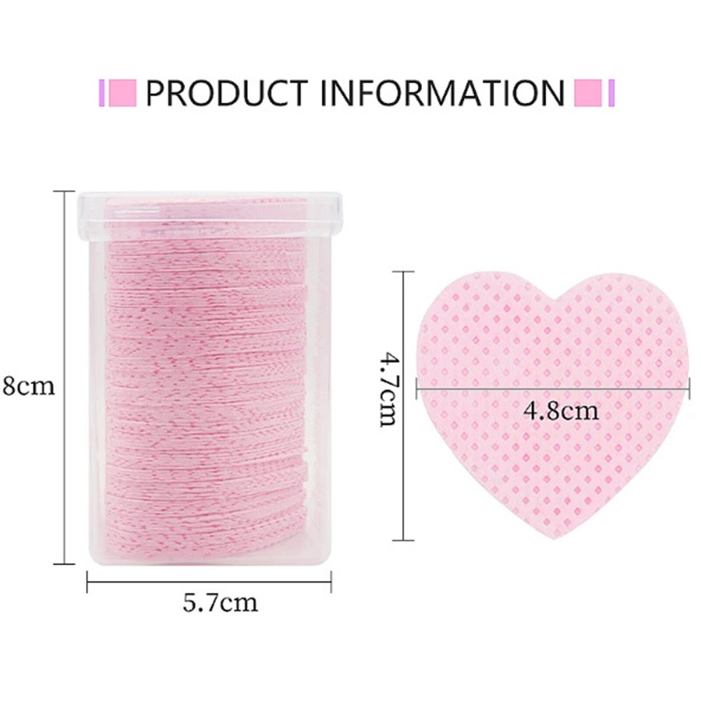 600Pcs Multi-functional Gentle Heart Shaped Cotton Pads Makeup Gadget Accessory