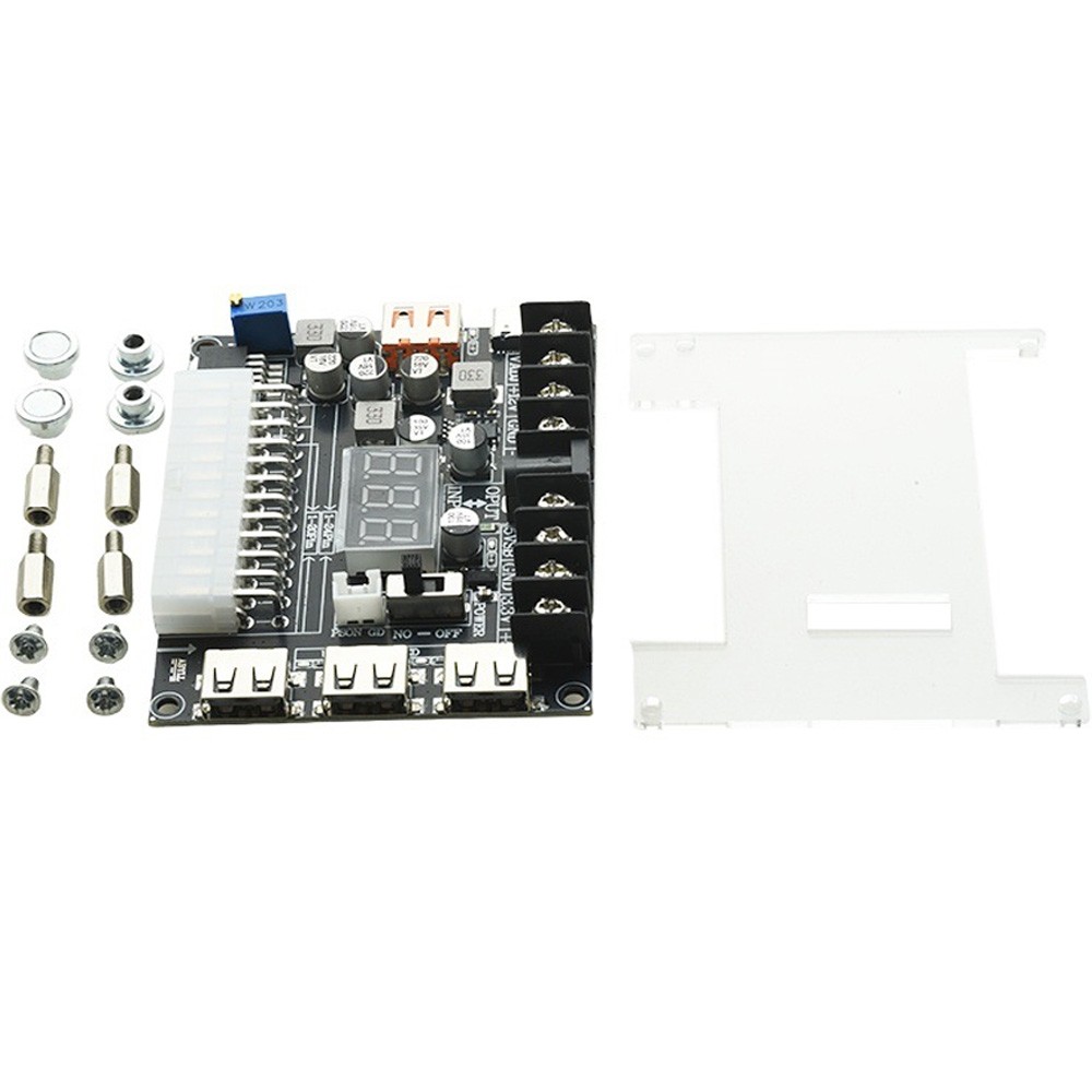 ATX Power Adapter Board Power Supply Module Adapter Adjustable Voltage 20/24 Pin