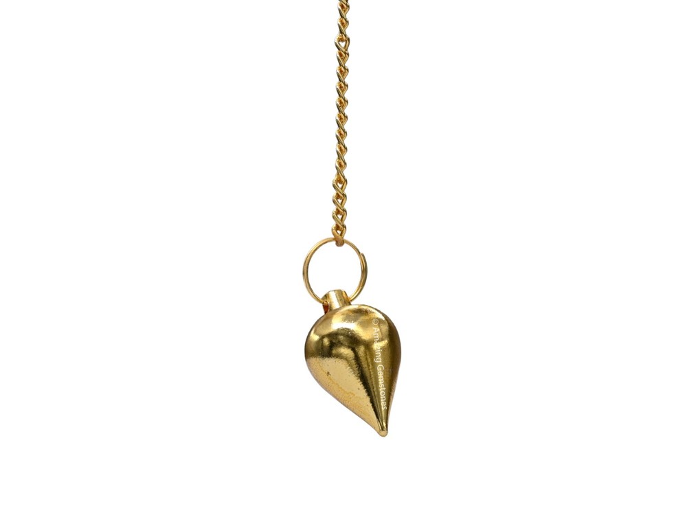Gold Dome Cone Steel Copper Pendulum for Divination