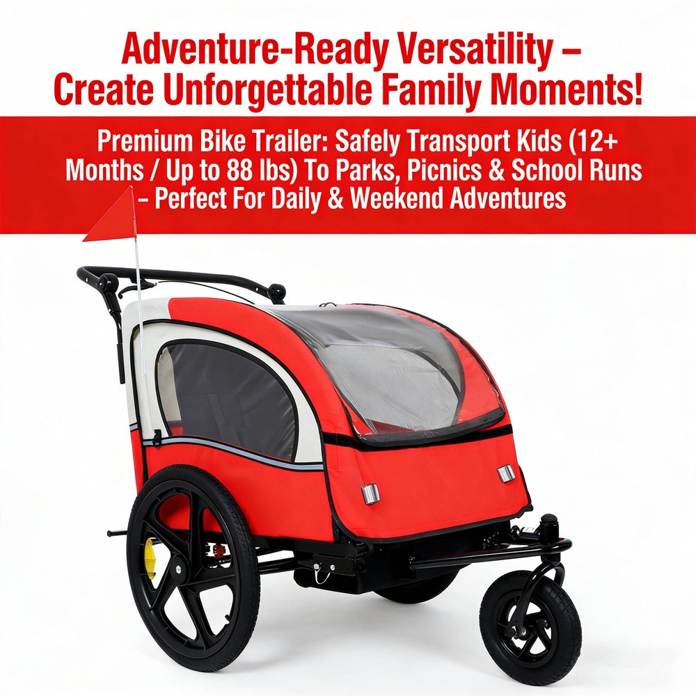 Double Stroller 5-Point Harness Foldable Swivel Front Wheels Storage Bag