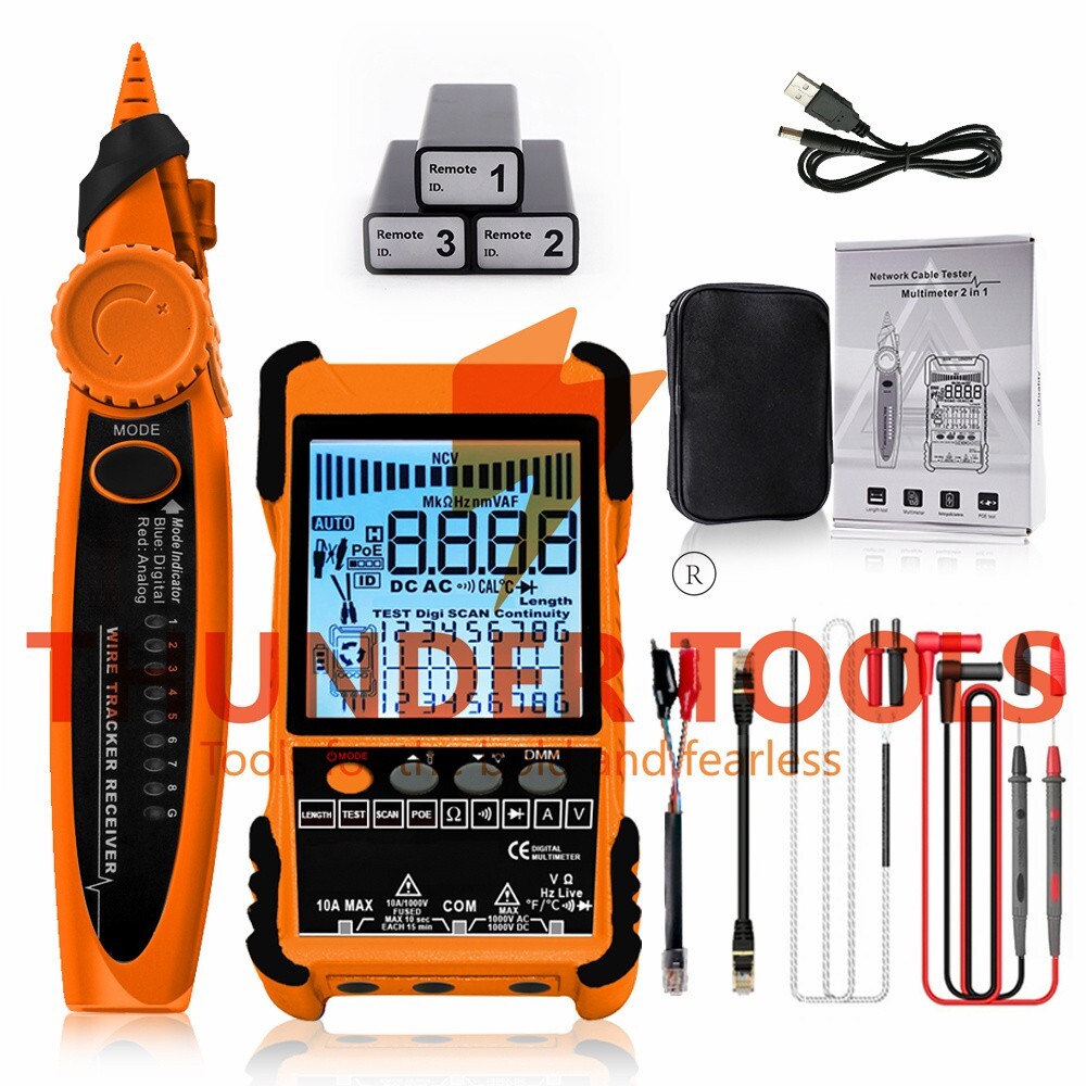 Thunder Tools 500M Handheld Portable Cable Tester with LCD Display Analogs