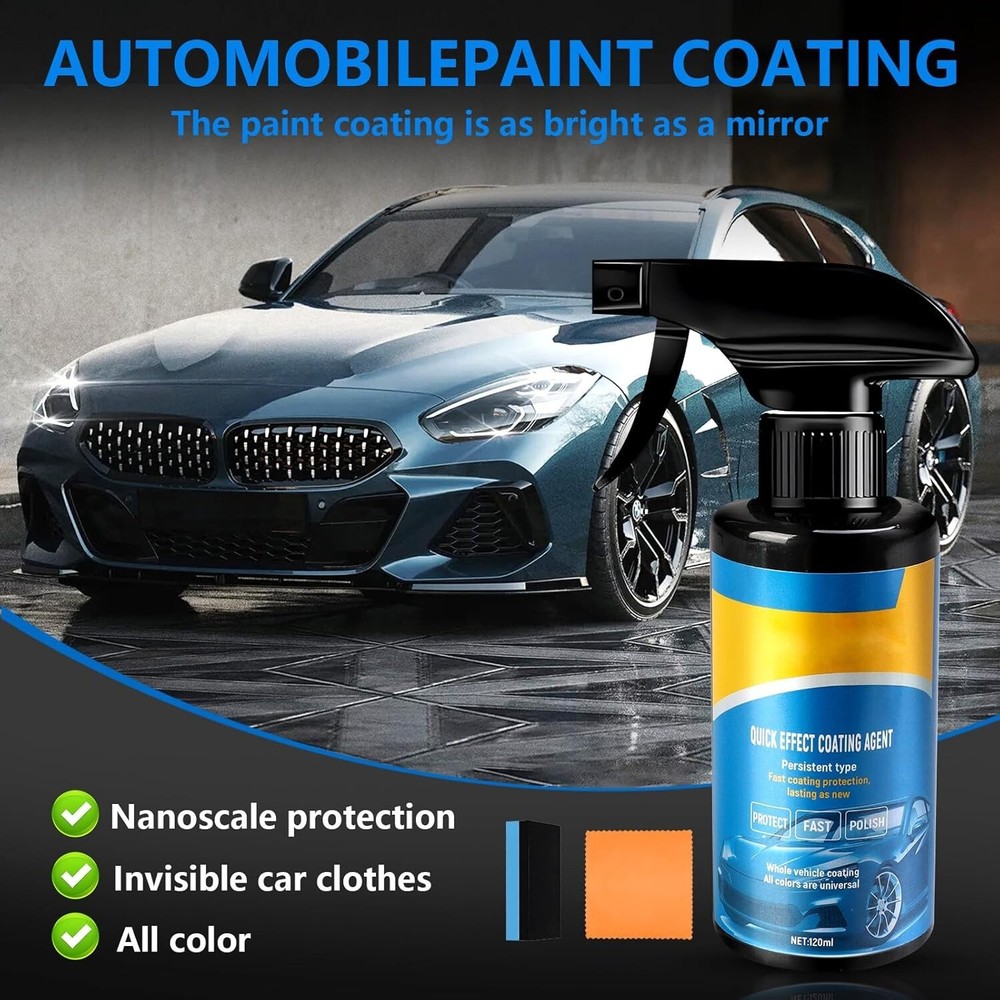 2pack Quick Effect Coating Agent,Advanced Ceramic Spray Coating,Multi-Functional