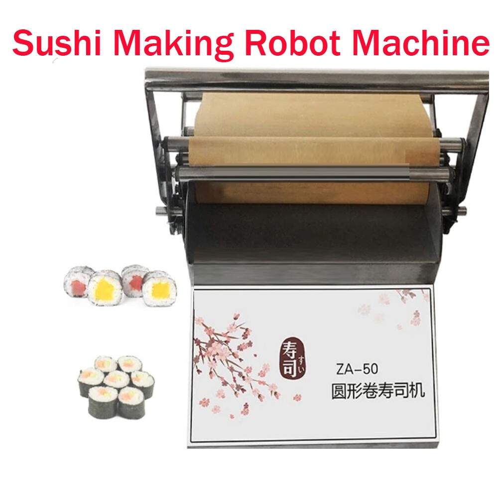 Round Square Sushi Roller Making Machine Rolls Porphyra Wrapped Rice Machine