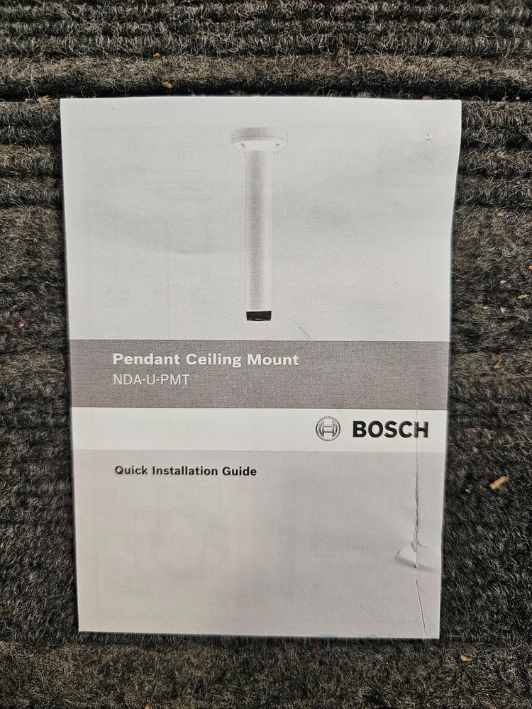 (QTY 2) Bosch NDA-U-PMT 12" Pendant Pipe Mount , Ceiling Mountable, White