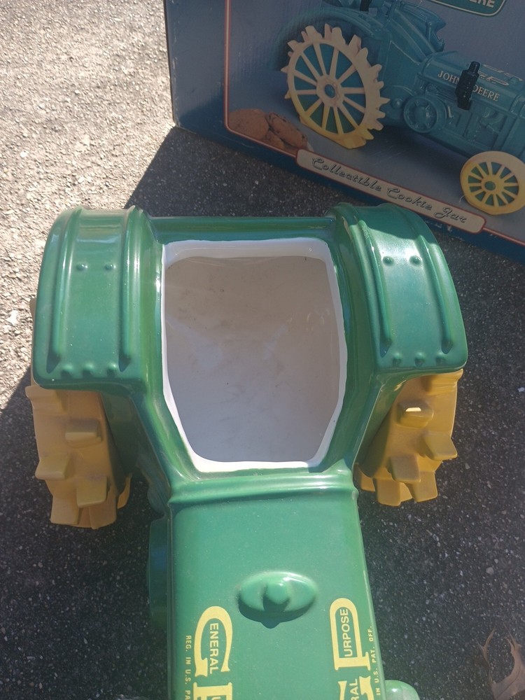 John Deere Tractor Ceramic Cookie Jar 98 Collectible Read