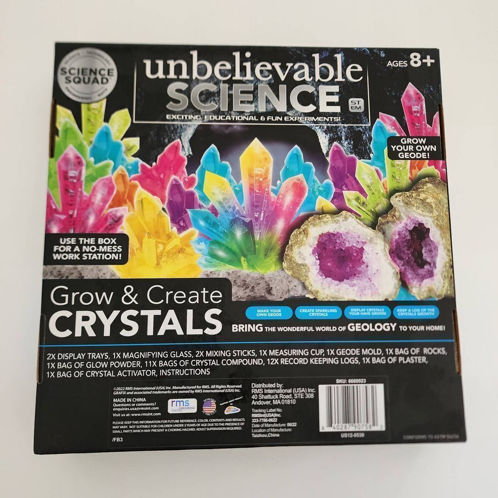 NEW Science Squad Unbelievable Science Grow & Create Crystals