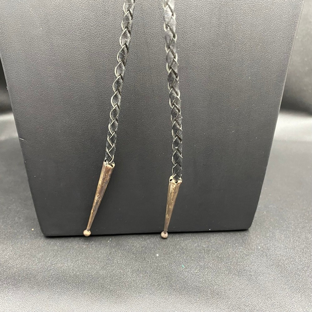 Vintage Zuni Native Turquoise Silver Bolo 38"
