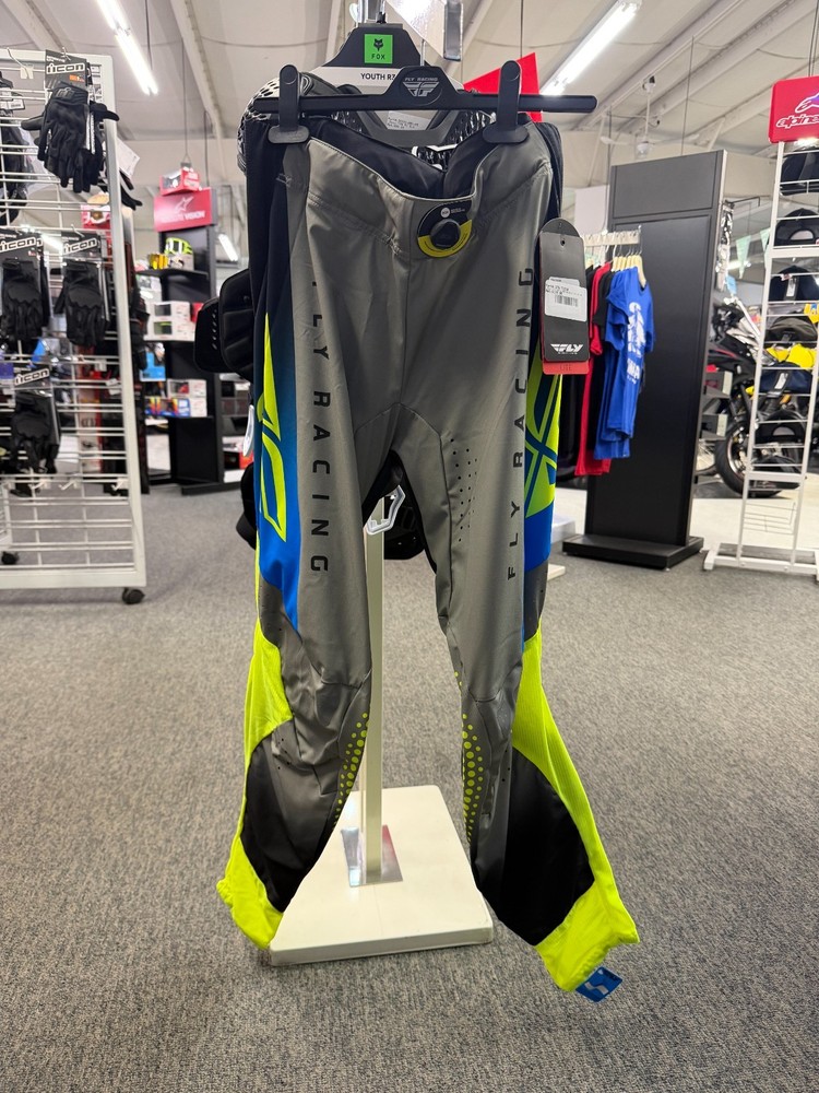 FLY LITE PANTS GREY/BLUE HI-VIS SZ 34