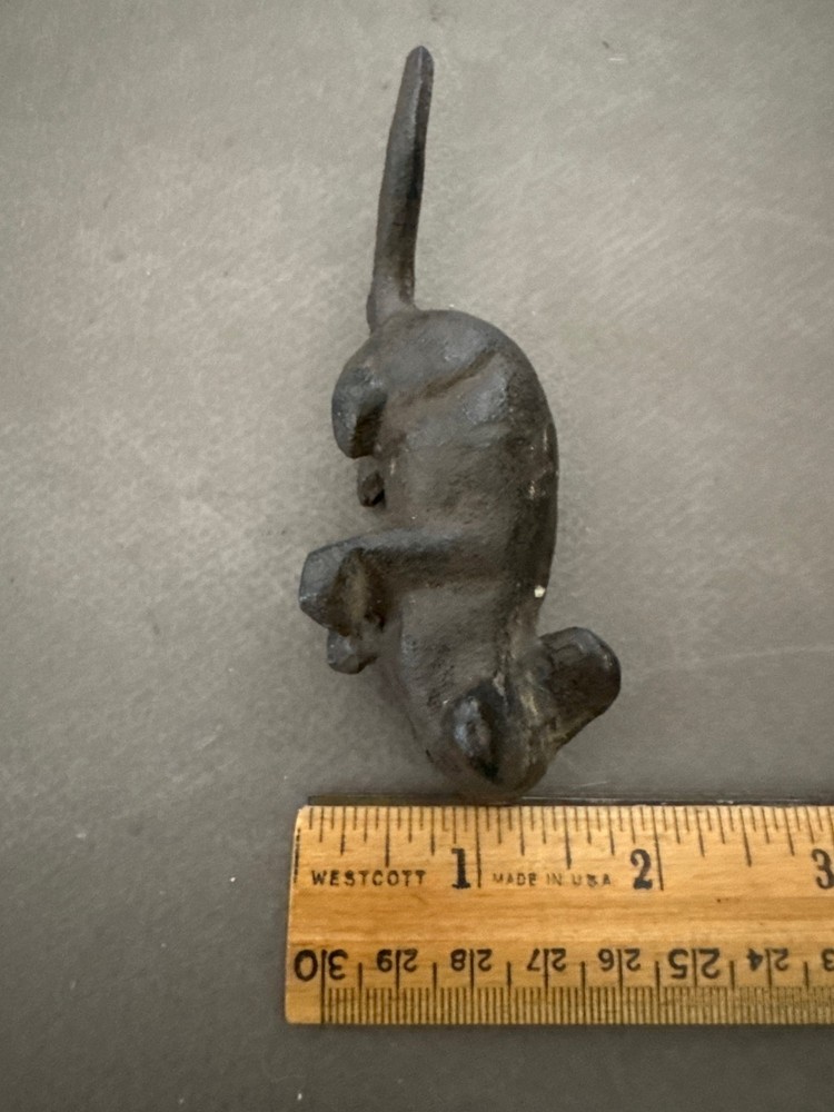 SMALL CAST IRON MOUSE RAT FIGURINE