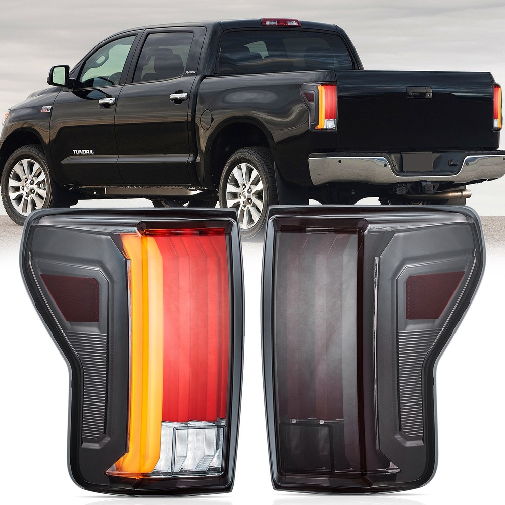 VLAND Full LED Tail Lights For Toyota Tundra 2007-2013 Sequential Rear Lamps Set