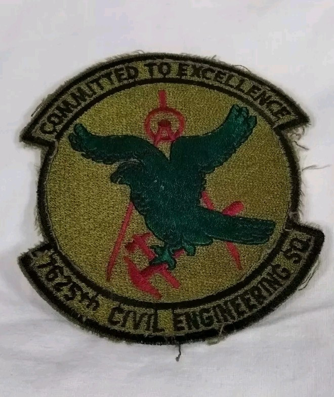 USAF 7625th Civil Engineering Squadron Committed To Excellence Embroidered Patch