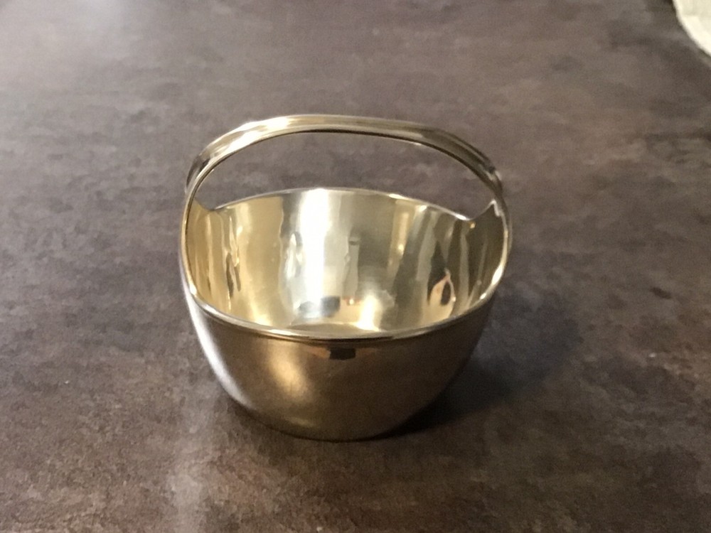 Antique David R. Rough Solid Sterling Silver Elegant Small Nut Bawl, 59.8g,